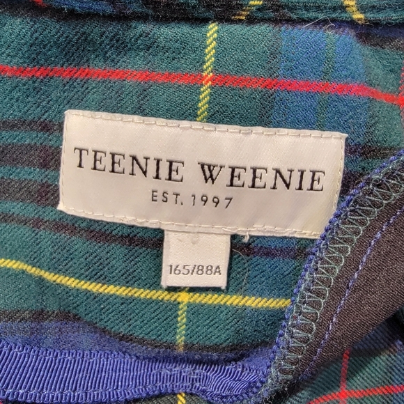 Teenie Weenie Tartan Plaid Hooded Button Tie Robe Dress Kate & Love 97 OS M/L - Picture 8 of 11